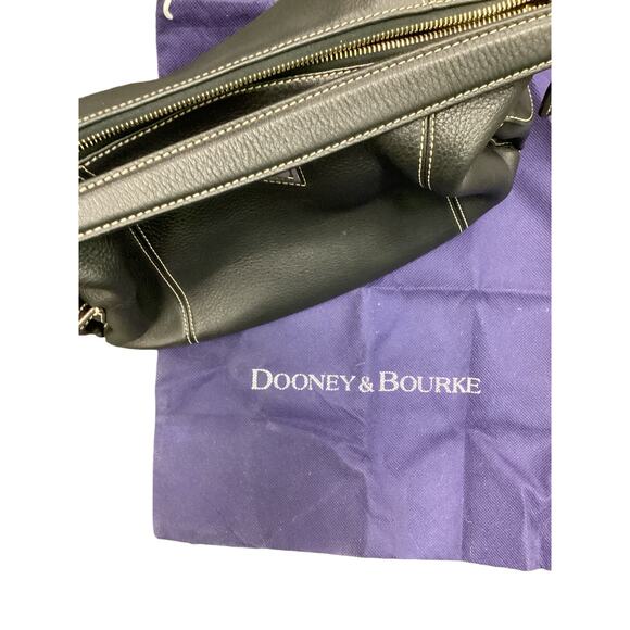 Dooney &Bourke Purse Women’s One Size Pebbled Leather One Handle Zipper Black - Picture 12 of 13